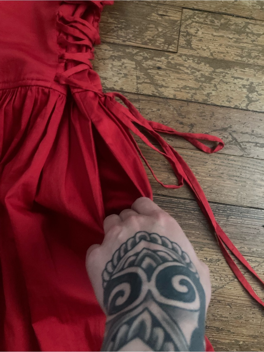 Angelina Midi Dress in Red - Picture 9 of 14